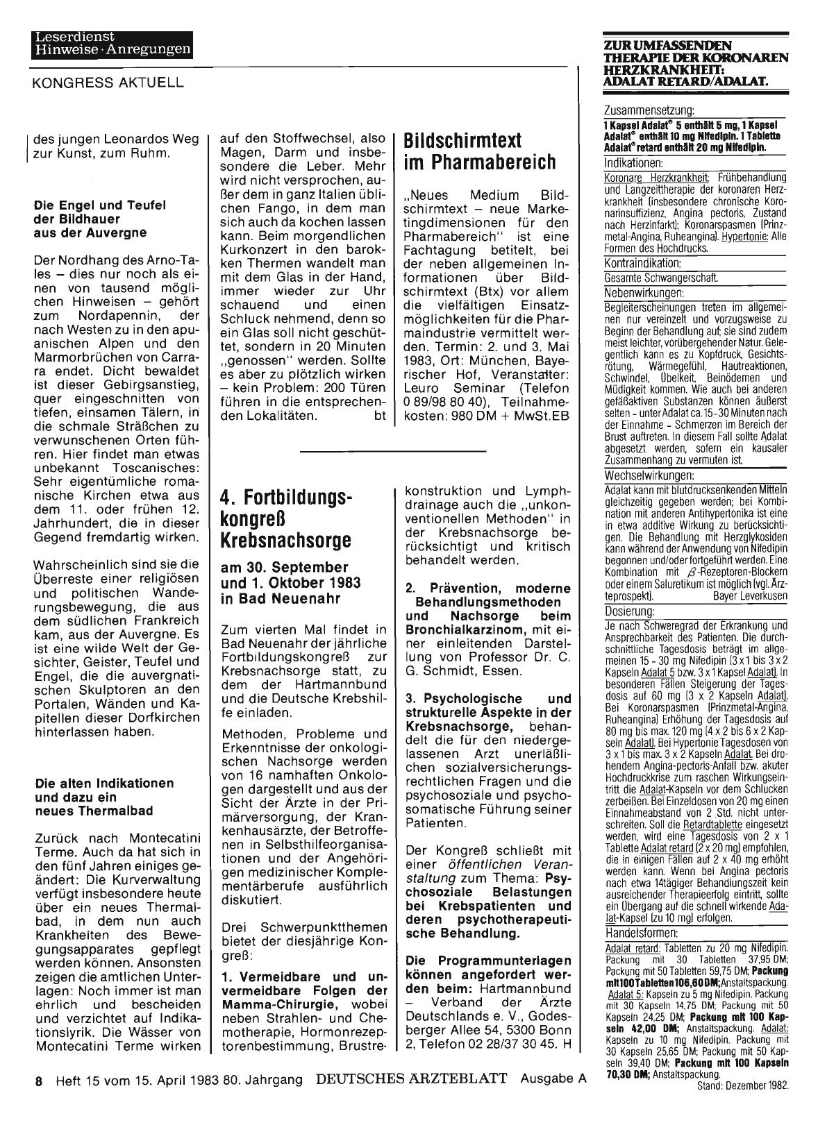 Vorschauseite 1: Bildschirmtext im Pharmabereich