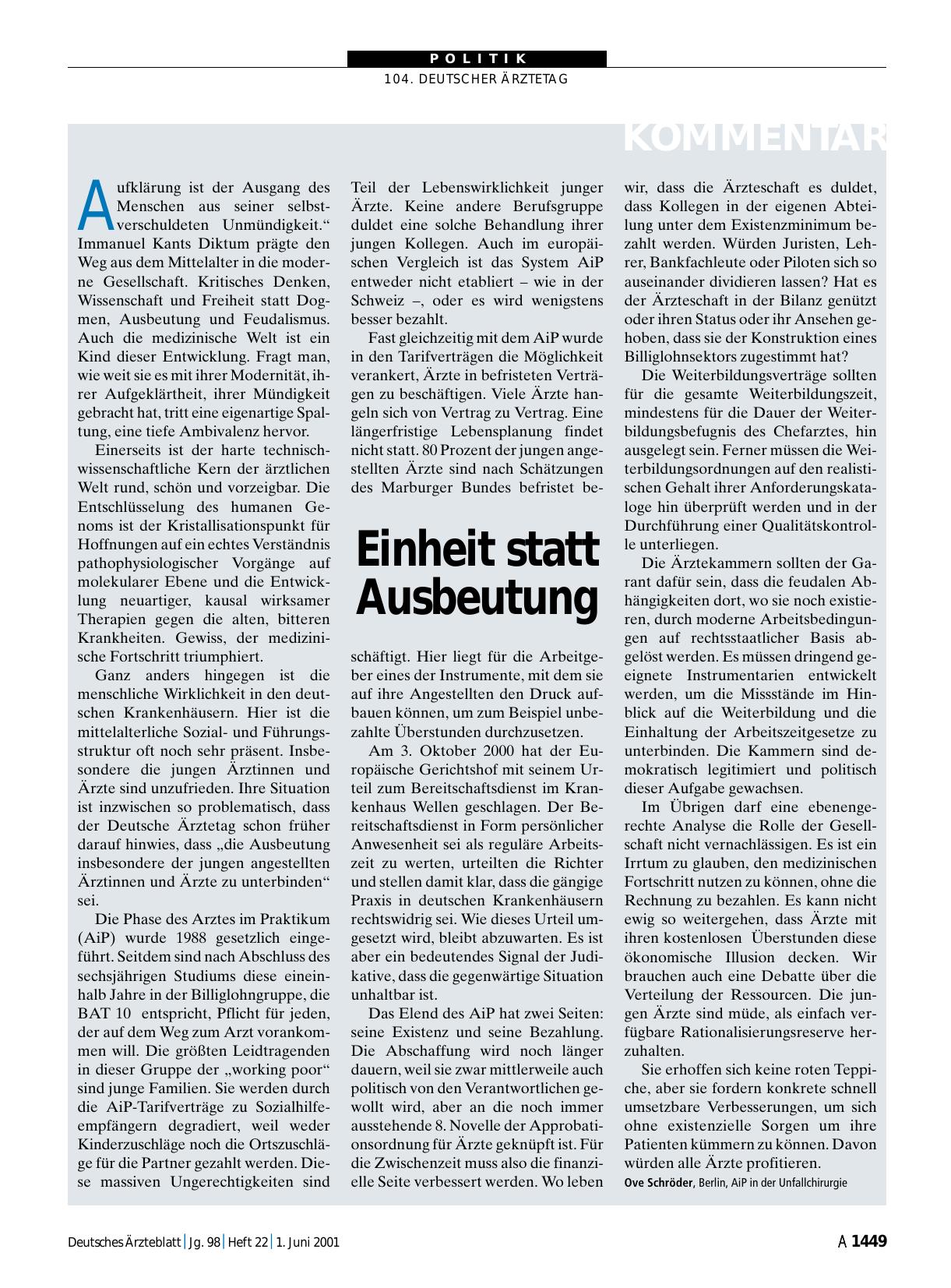 Vorschauseite 1: Einheit statt Ausbeutung