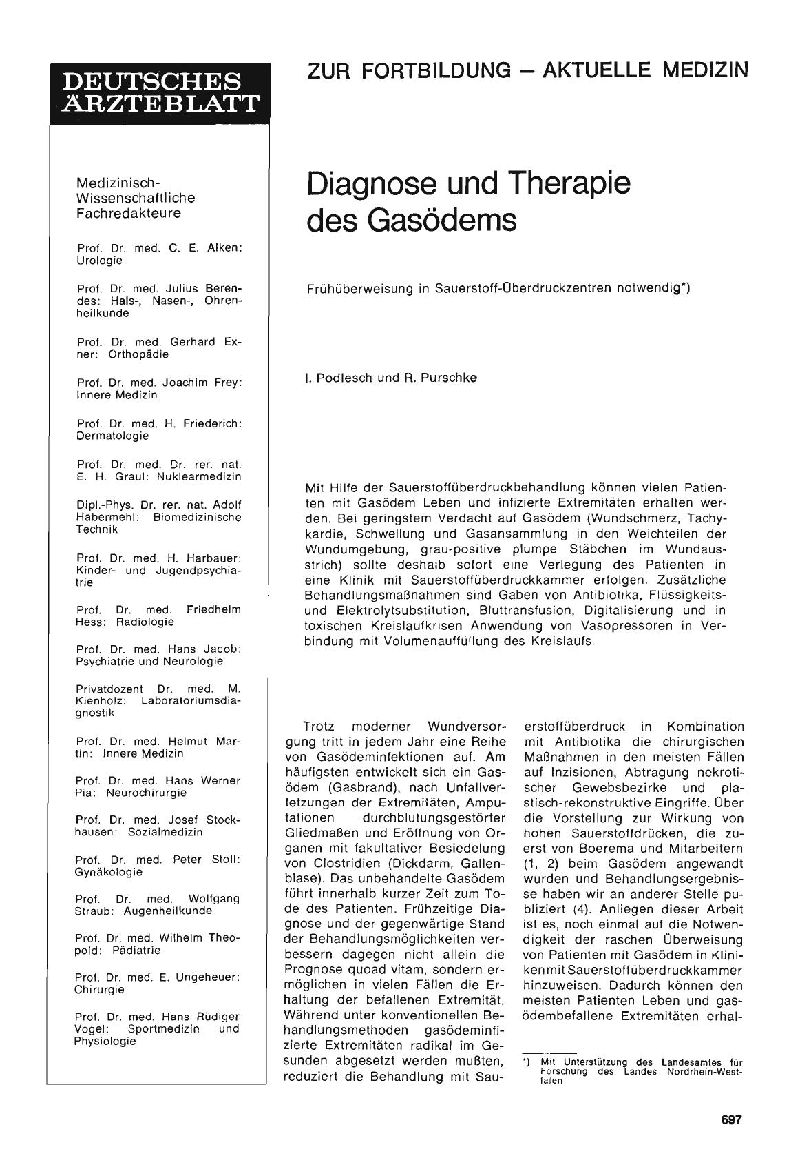 Vorschauseite 1: Diagnose und Therapie des Gasödems