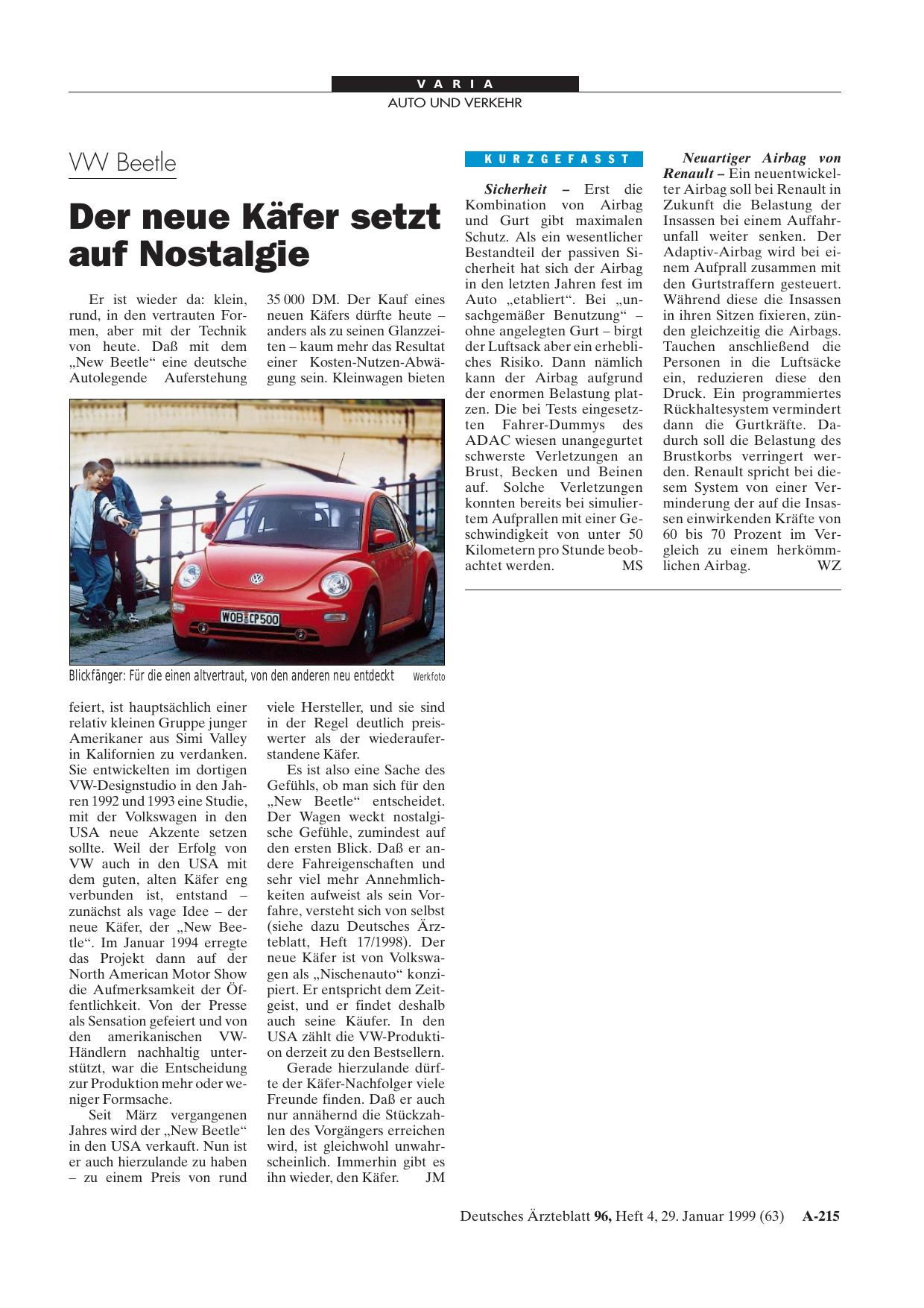 Vorschauseite 1: VW Beetle: Der neue Käfer setzt auf Nostalgie
