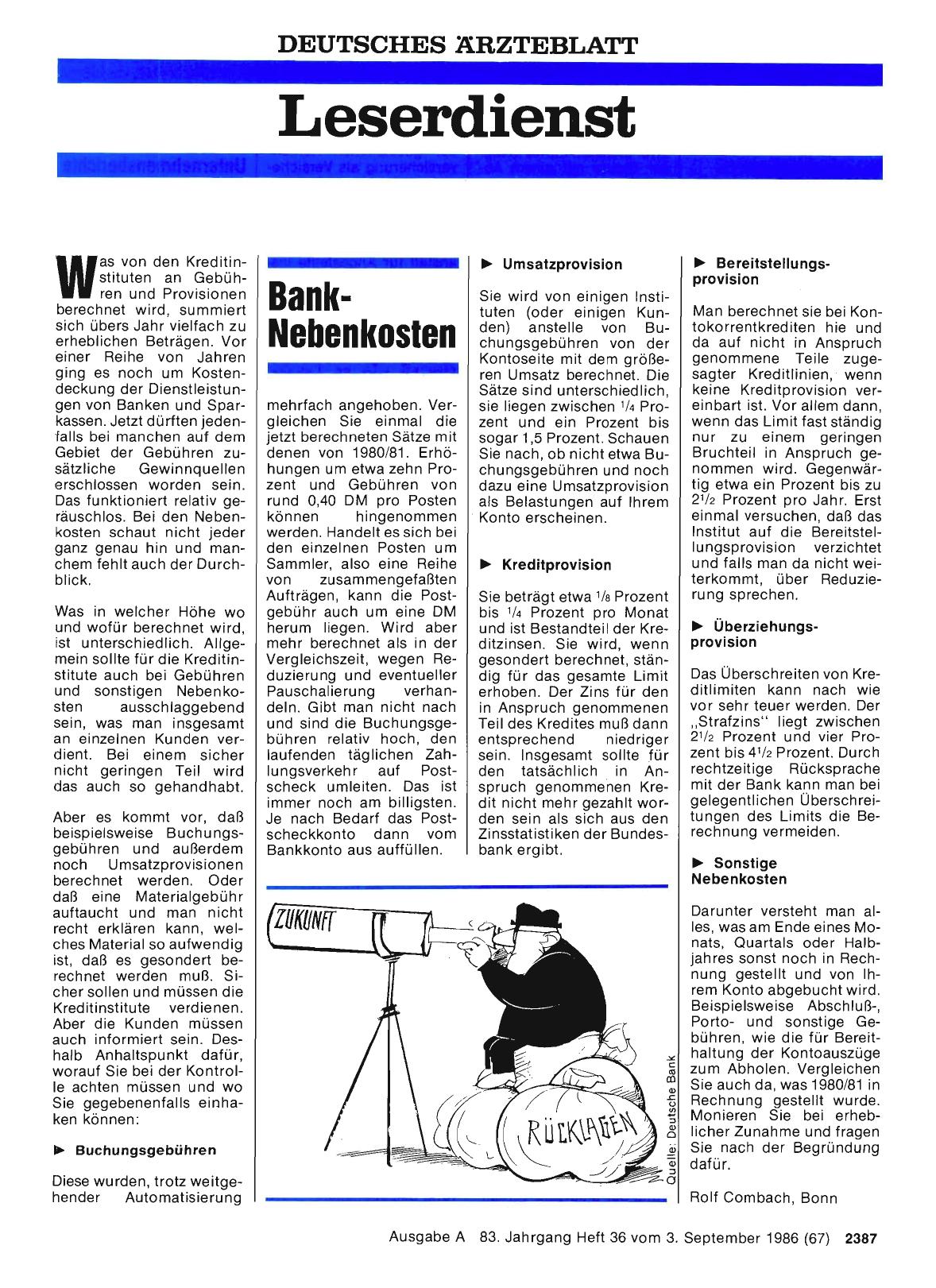 Vorschauseite 1: Bank-Nebenkosten