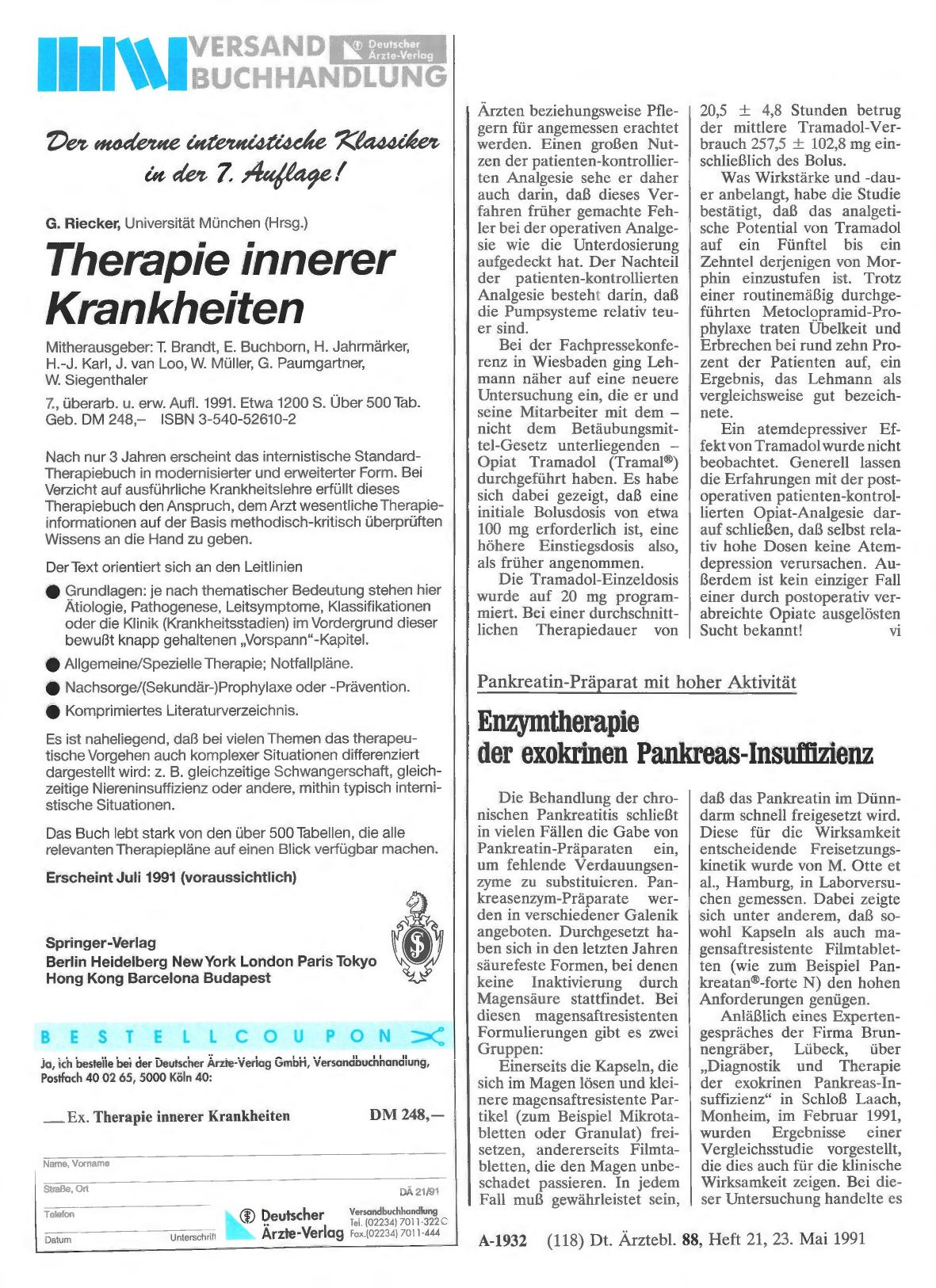 Vorschauseite 1: Pankreatin-Präparat mit hoher Aktivität: Enzymtherapie der exokrinen Pankreas-Insuffizienz