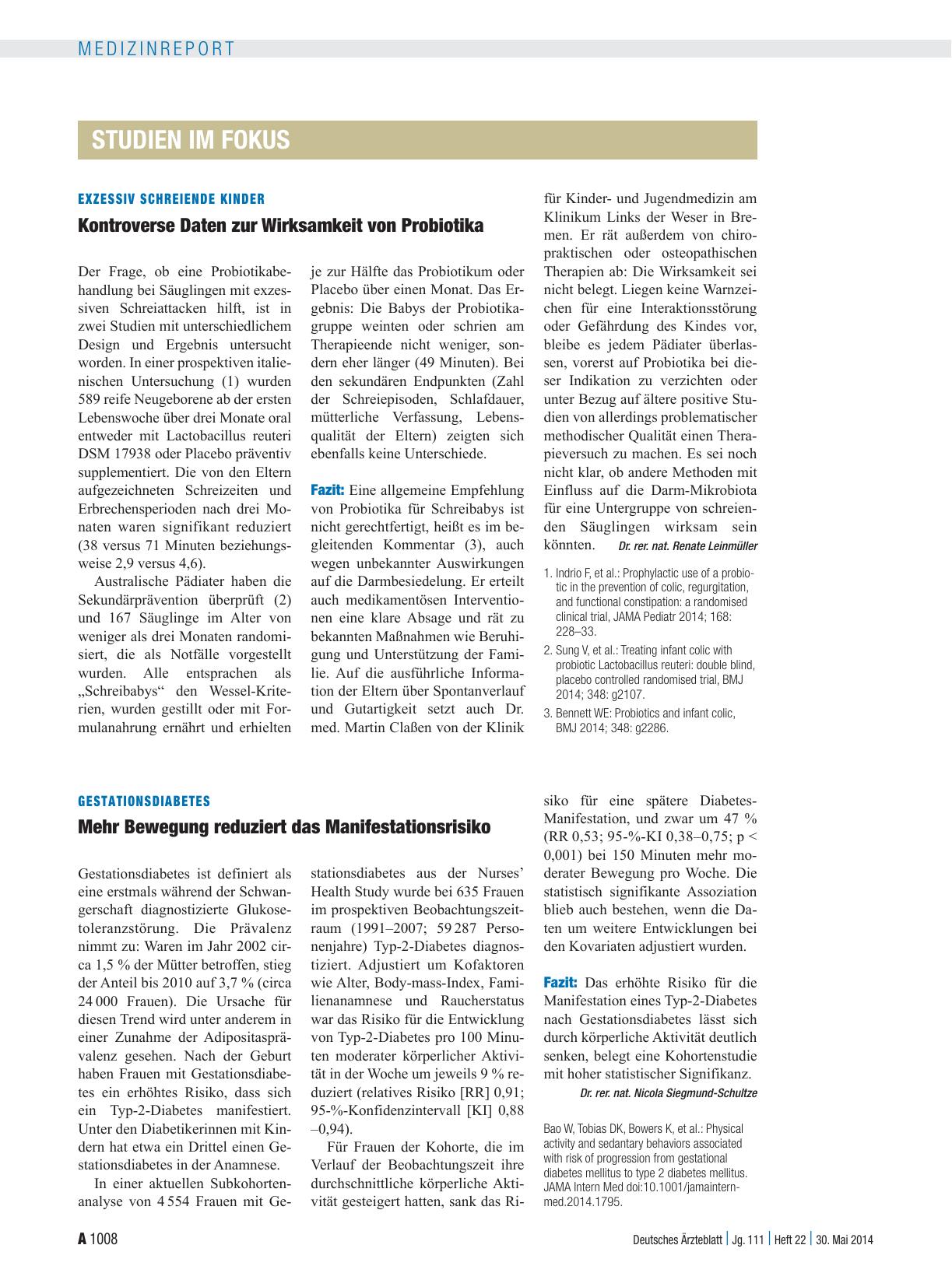 Vorschauseite 1: Gestationsdiabetes: Mehr Bewegung reduziert das Manifestationsrisiko