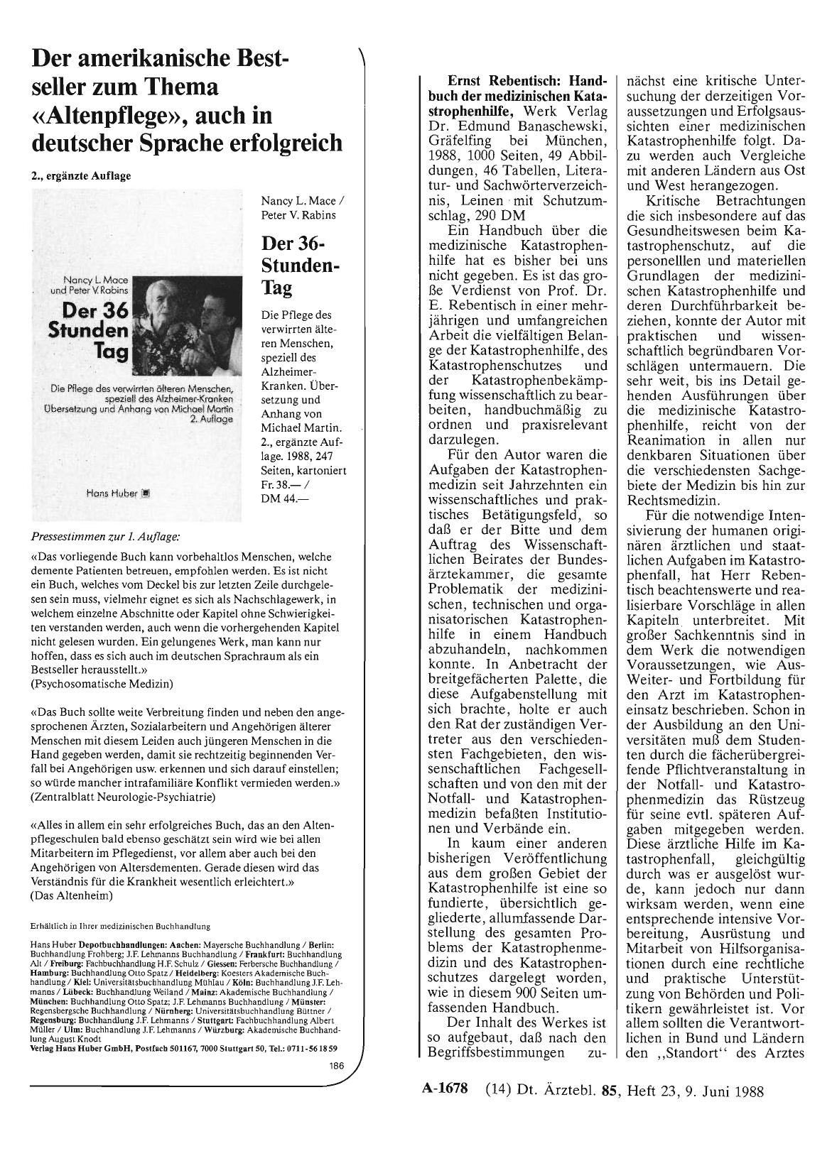 Vorschauseite 1: Ernst Rebentisch: Handbuch der medizinischen Katastrophenhilfe