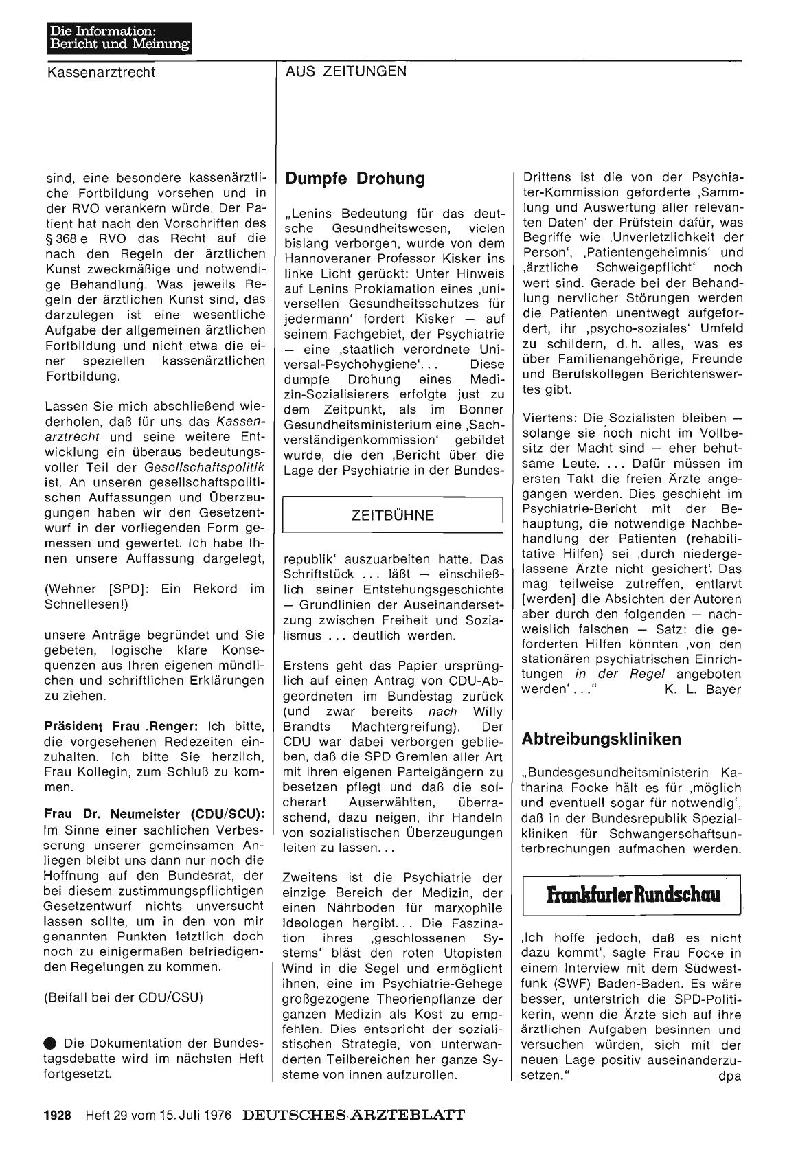 Vorschauseite 1: Dumpfe Drohung