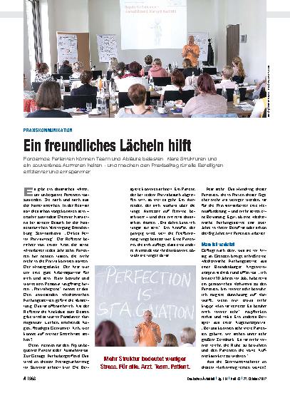 Vorschauseite 1: Praxiskommunikation: Ein freundliches Lächeln hilft