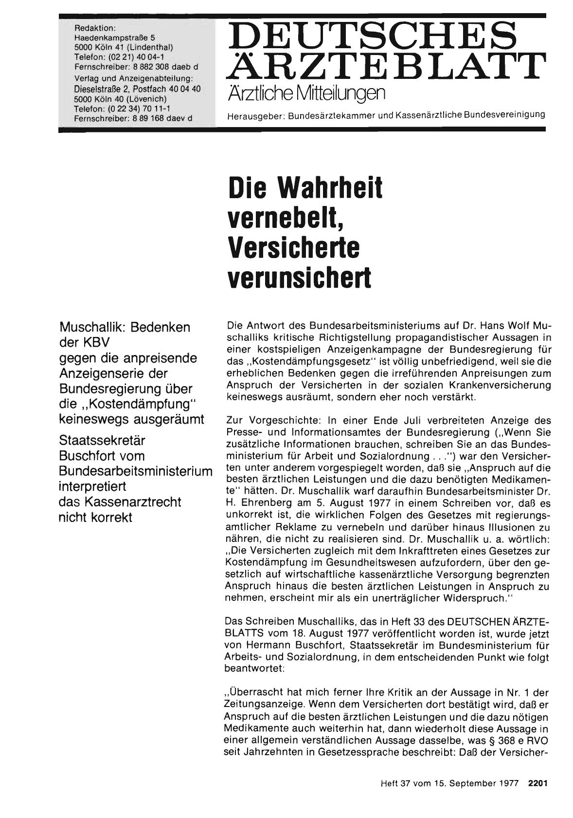 Vorschauseite 1: Die Wahrheit vernebelt, Versicherte verunsichert