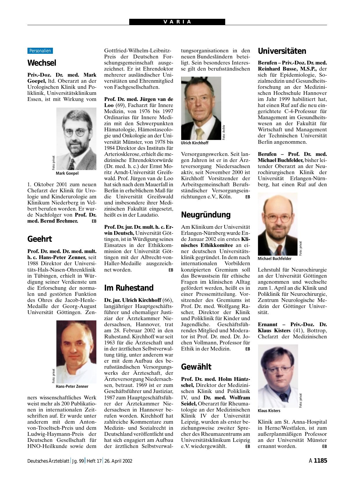 Vorschauseite 1: Universitäten