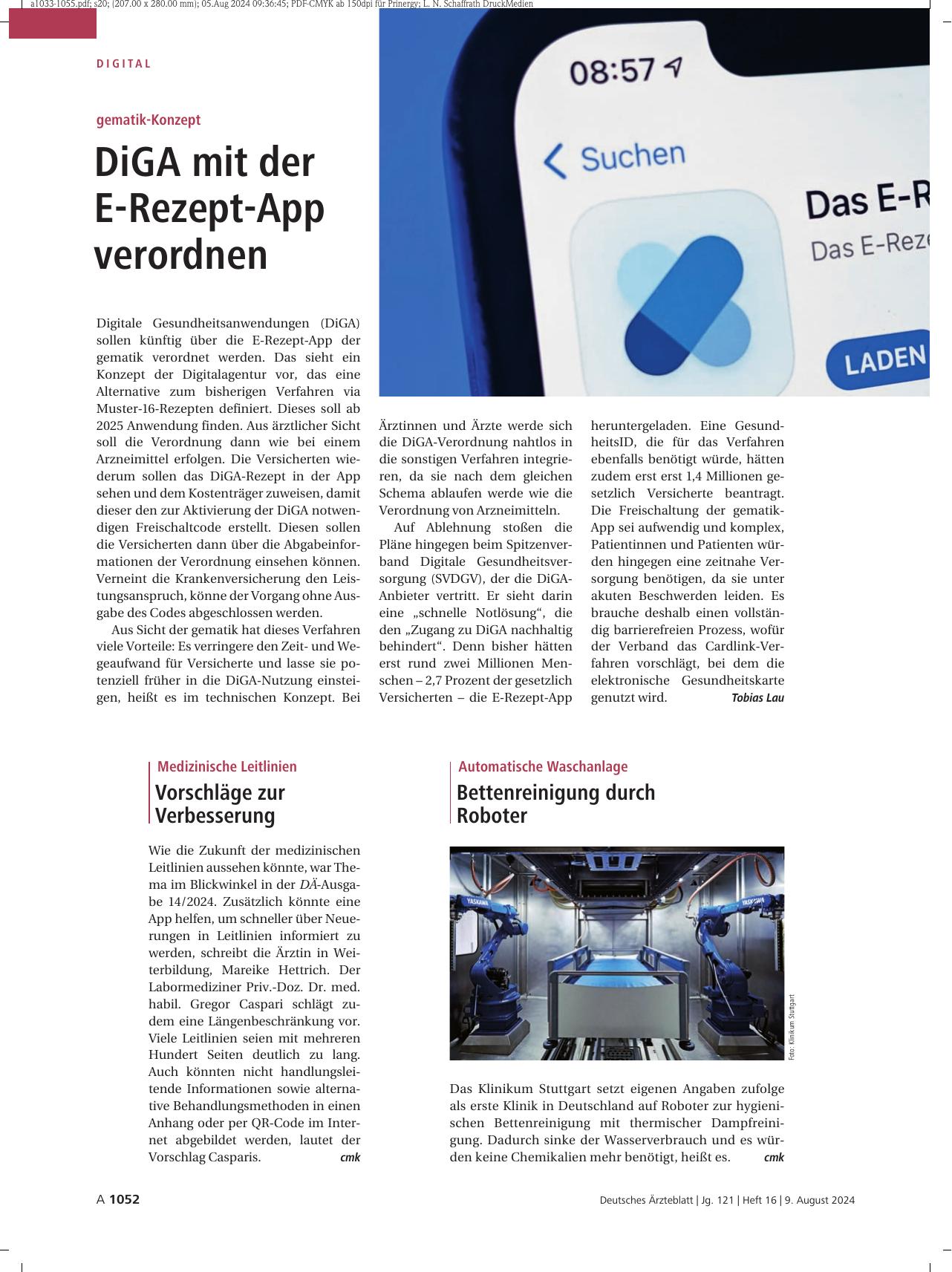 Vorschauseite 1: gematik-Konzept: DiGA mit der E-Rezept-App verordnen