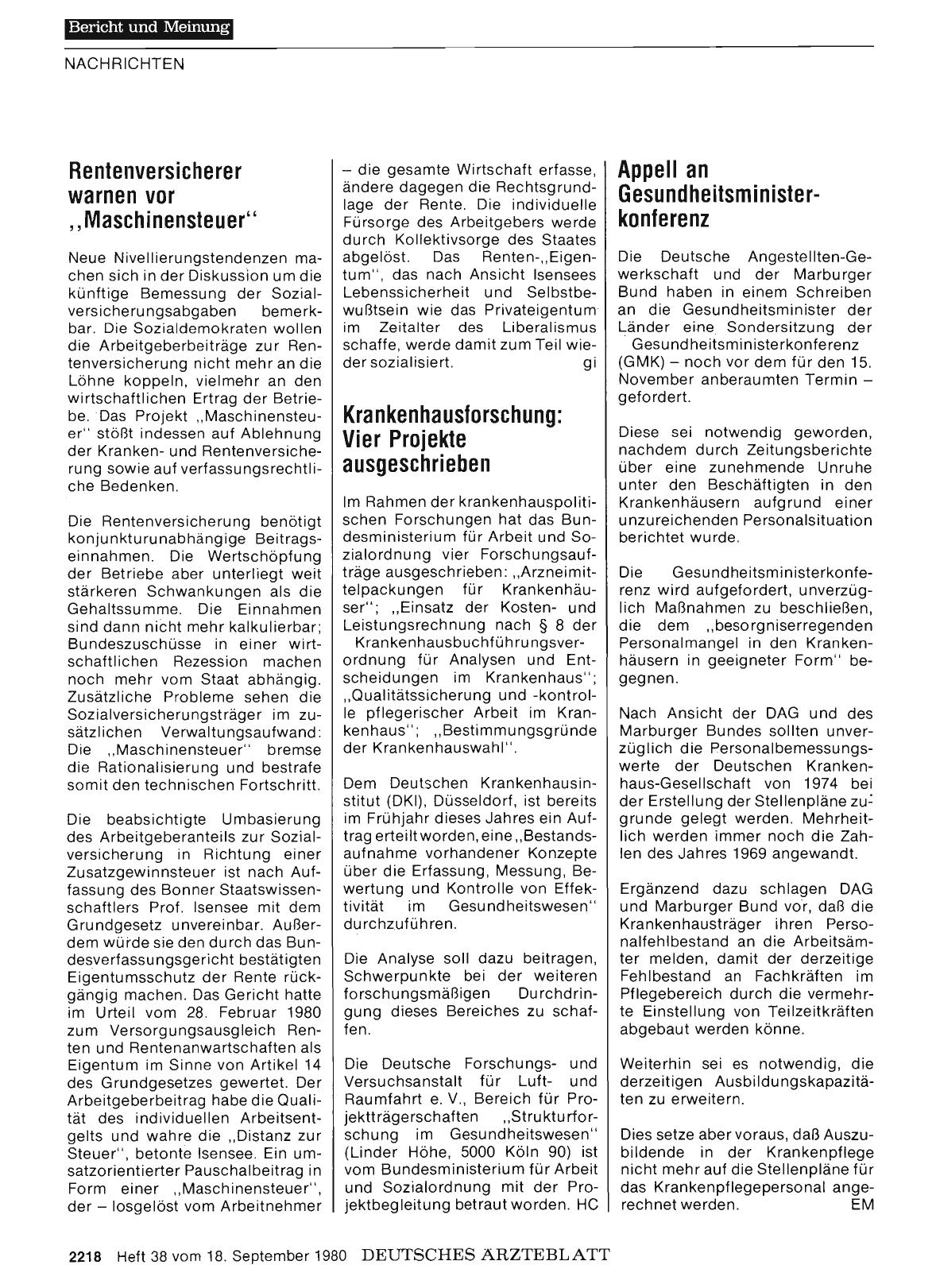 Vorschauseite 1: Krankenhausforschung: Vier Projekte ausgeschrieben
