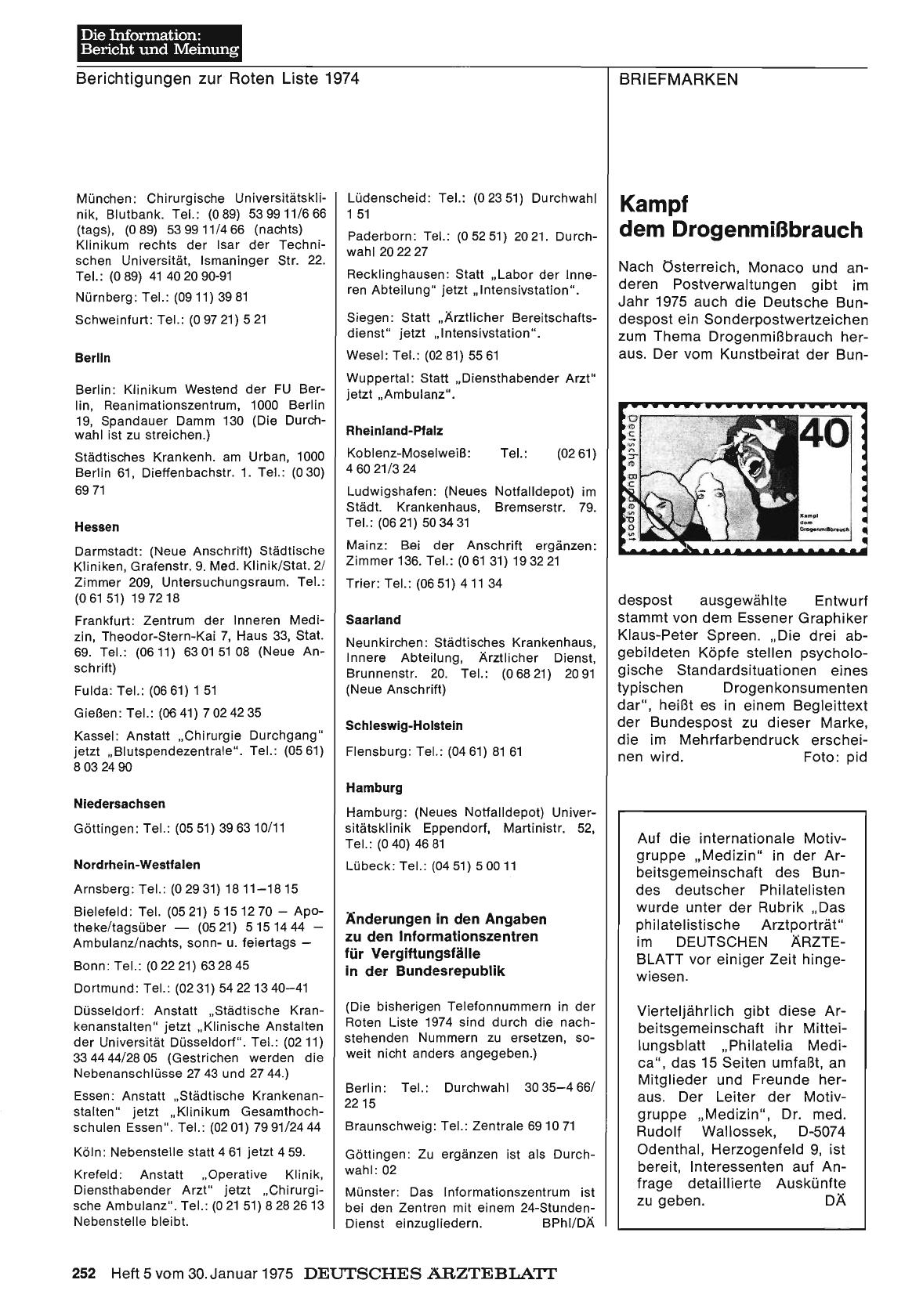Vorschauseite 1: Kampf dem Drogenmißbrauch