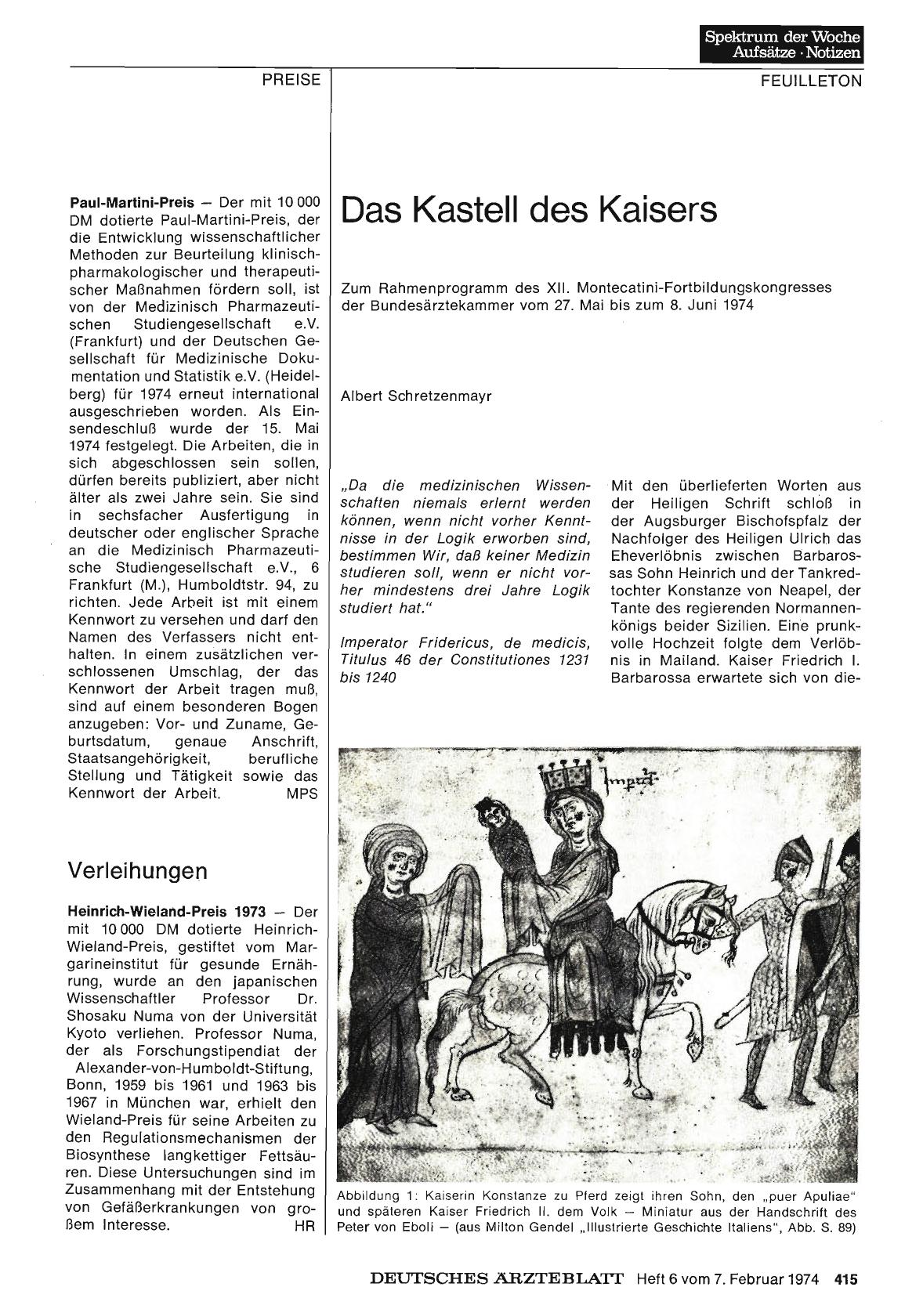 Vorschauseite 1: Das Kastell des Kaisers