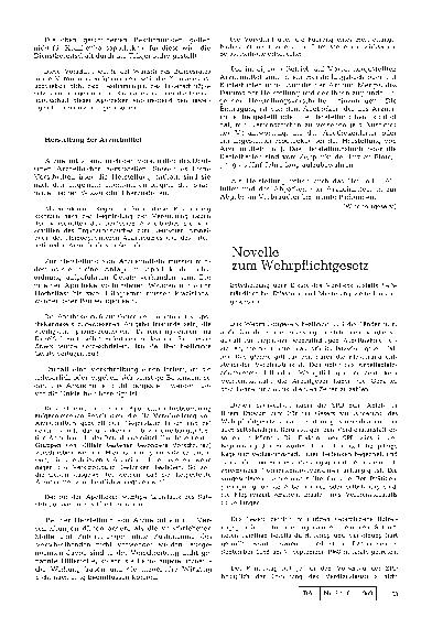 Vorschauseite 1: Novelle zum Wehrpflichtgesetz
