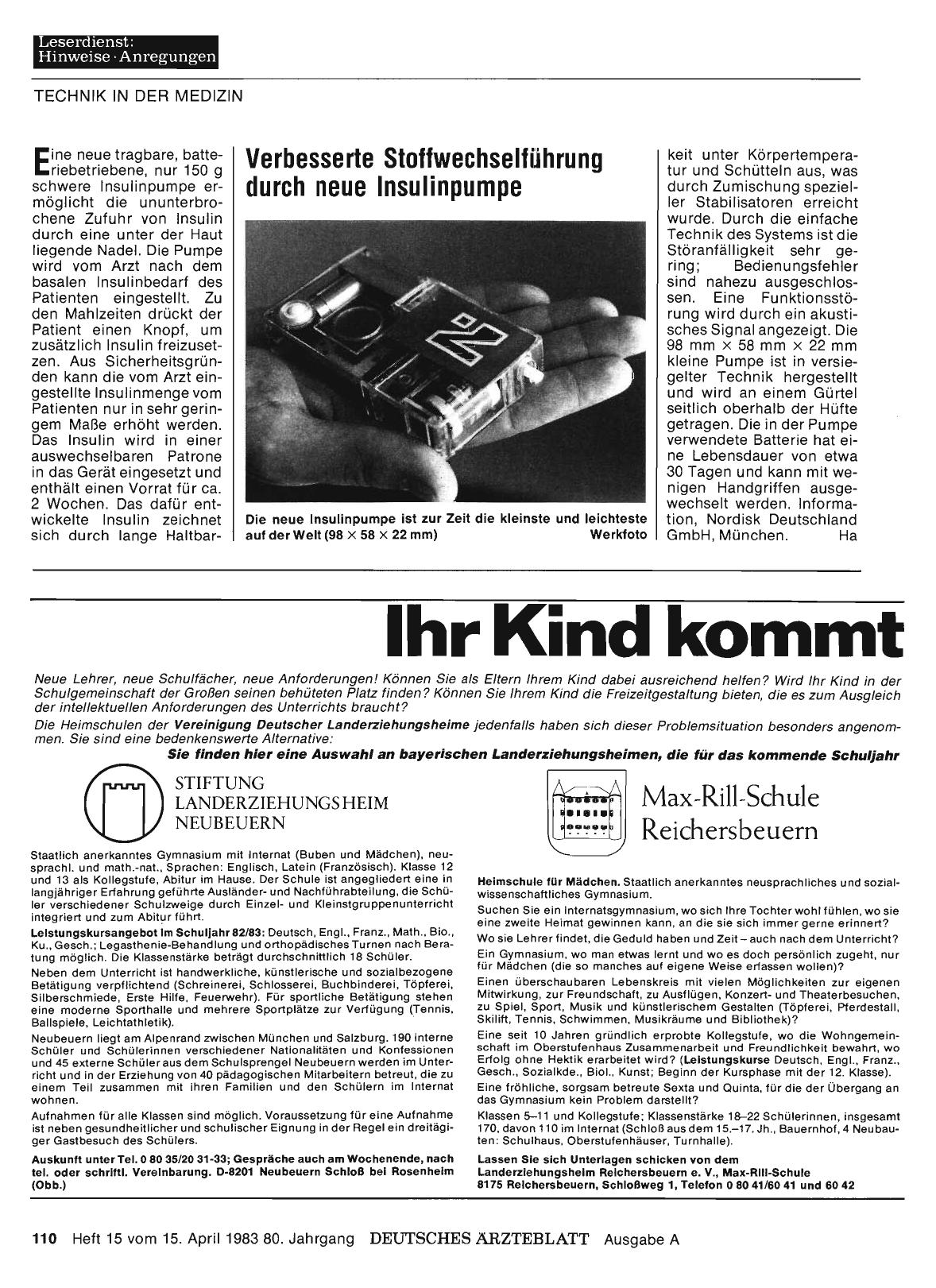 Vorschauseite 1: Verbesserte Stoffwechselführung durch neue Insulinpumpe