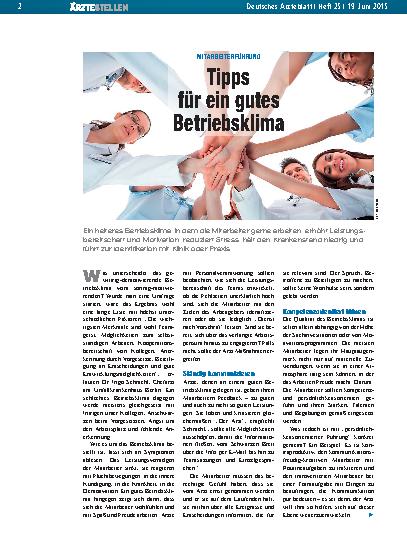 Vorschauseite 1: Mitarbeiterführung: Tipps für ein gutes Betriebsklima
