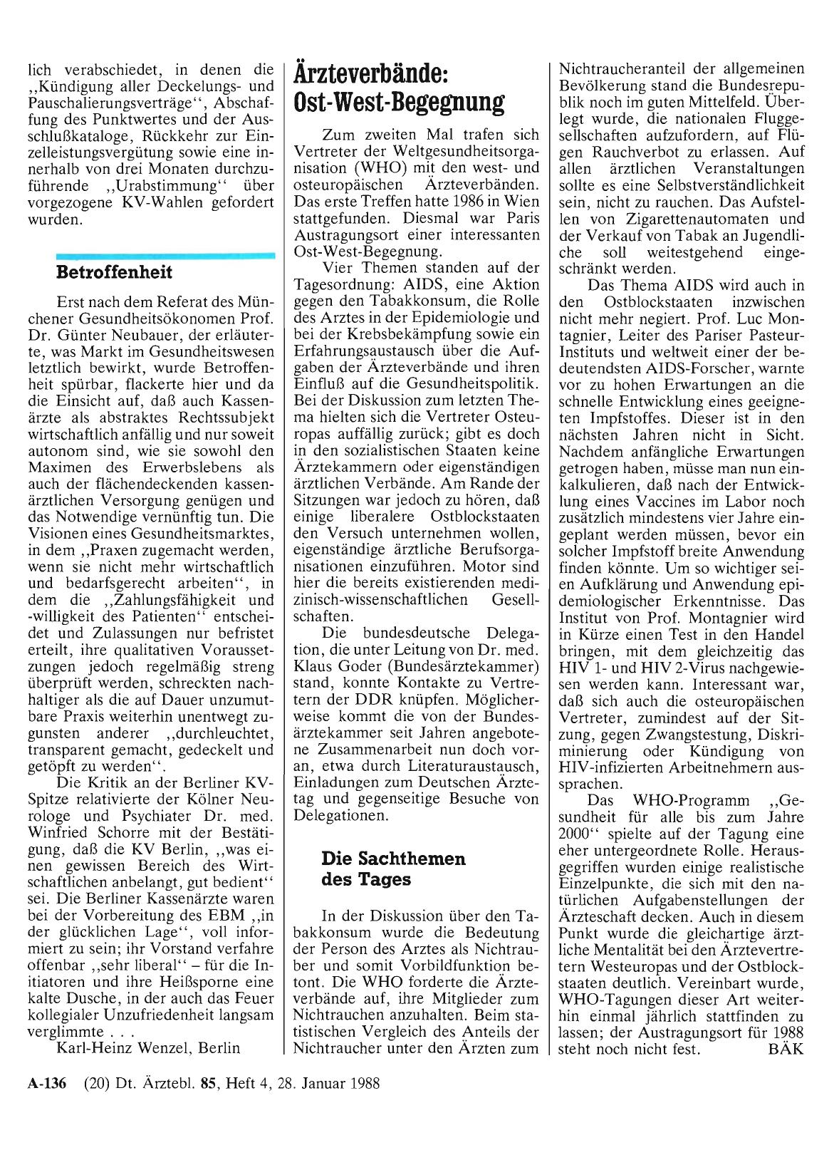 Vorschauseite 1: Ärzteverbände: Ost-West-Begegnung