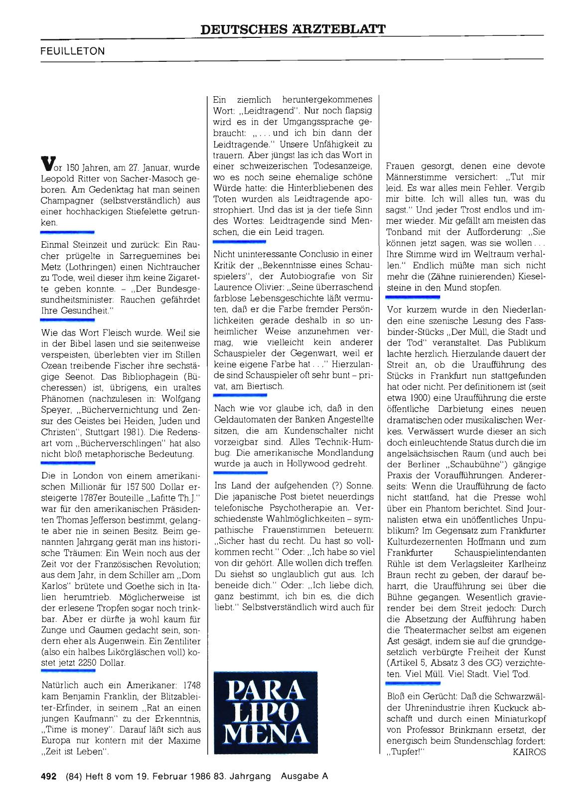 Vorschauseite 1: Paralipomena