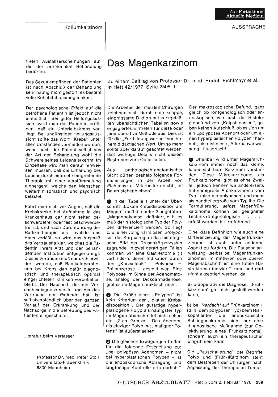 Vorschauseite 1: Das Magenkarzinom