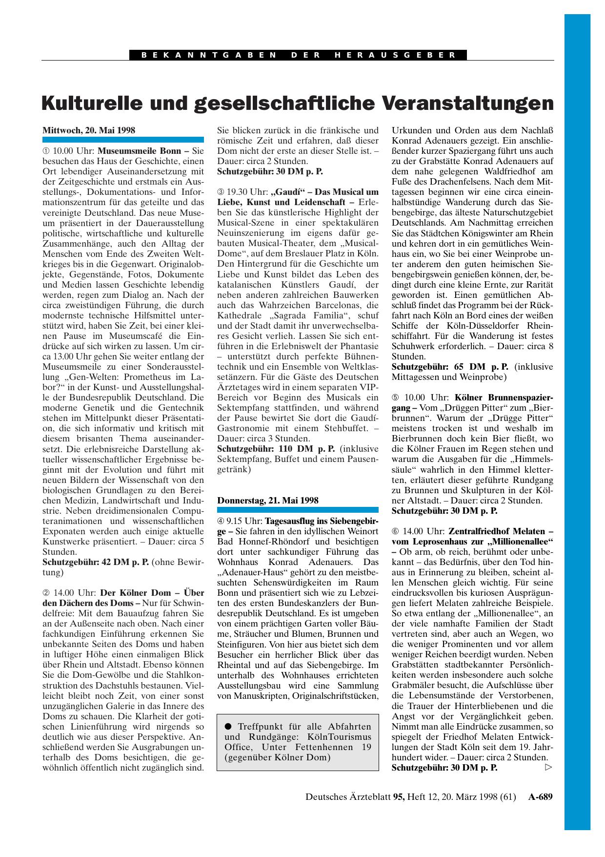 Vorschauseite 1: Kulturelle und gesellschaftliche Veranstaltungen