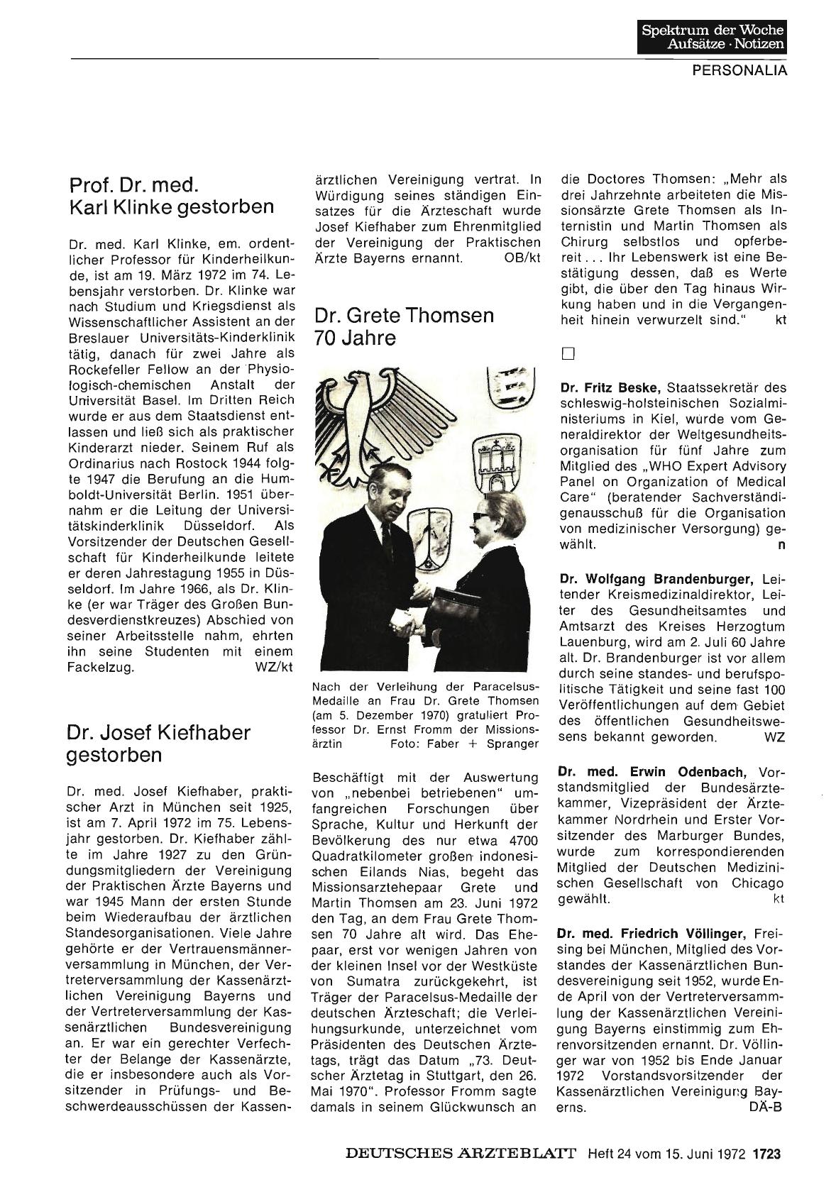 Vorschauseite 1: Dr. Josef Kiefhaber gestorben