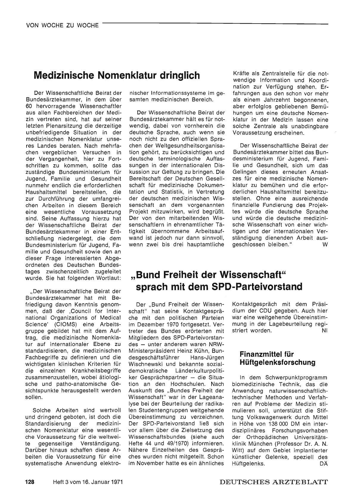 Vorschauseite 1: Finanzmittel für Hüftgelenksforschung