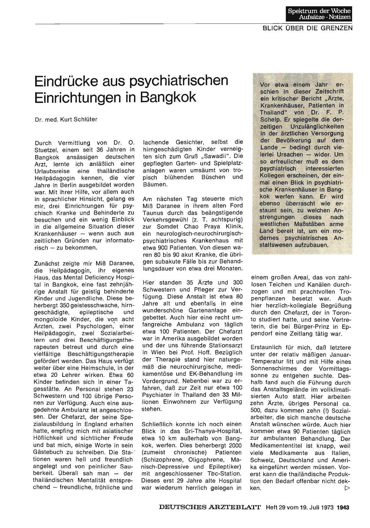 Vorschauseite 1: Eindrücke aus psychiatrischen Einrichtungen in Bangkok