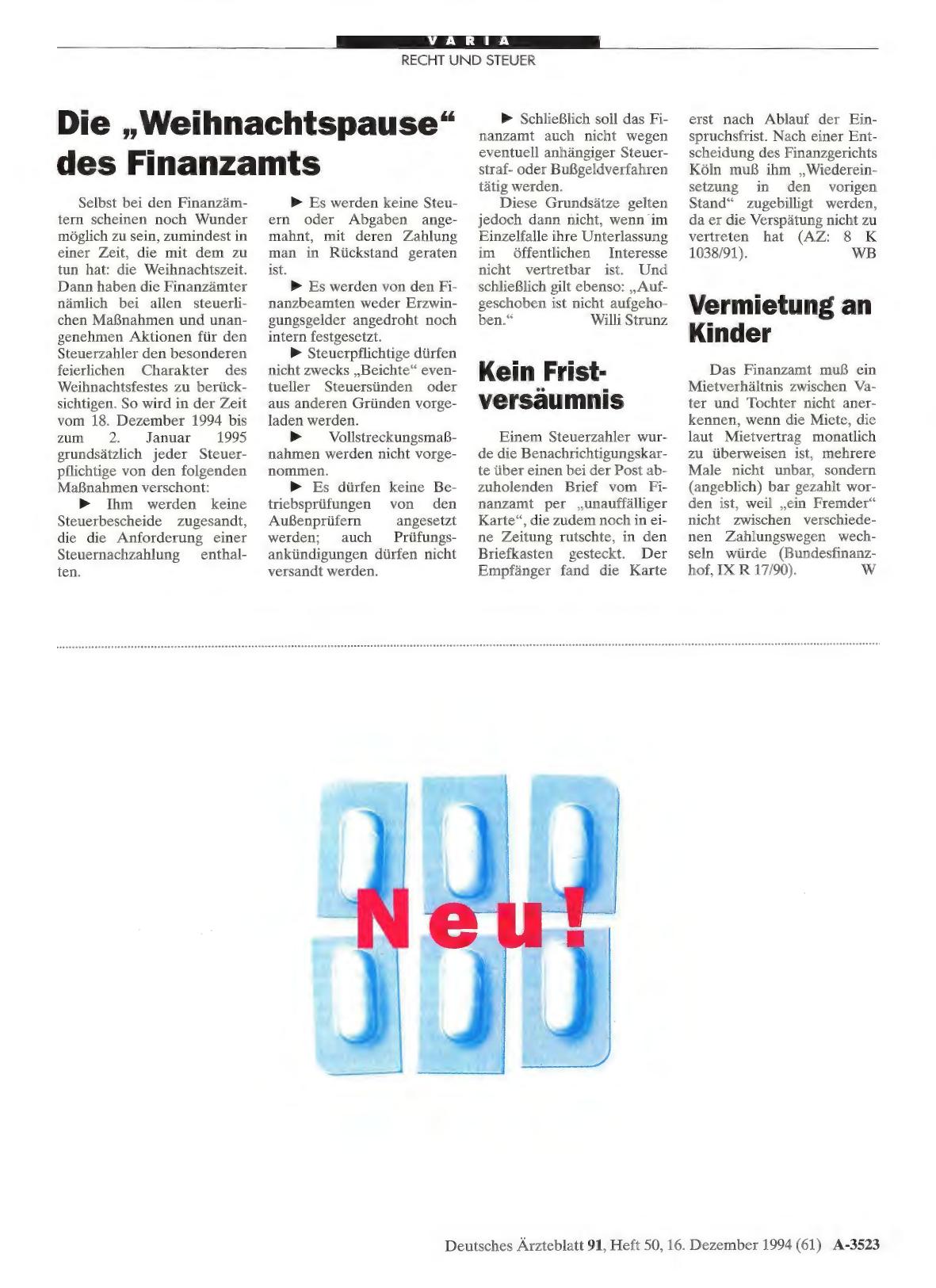 Vorschauseite 1: Kein Fristversäumnis