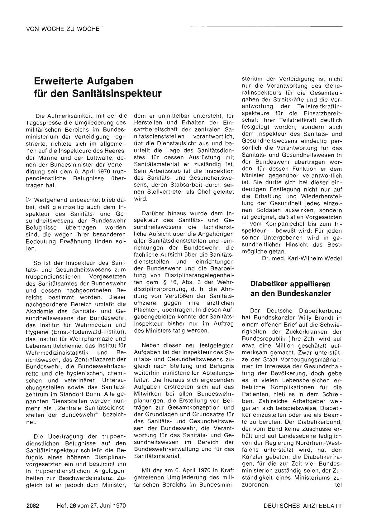 Vorschauseite 1: Diabetiker appellieren an den Bundeskanzler