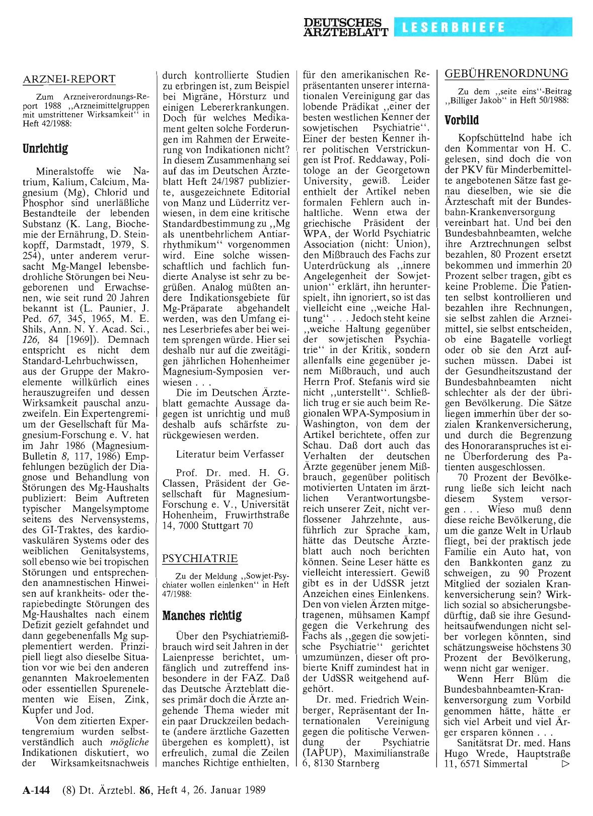Vorschauseite 1: PSYCHIATRIE: Manches richtig