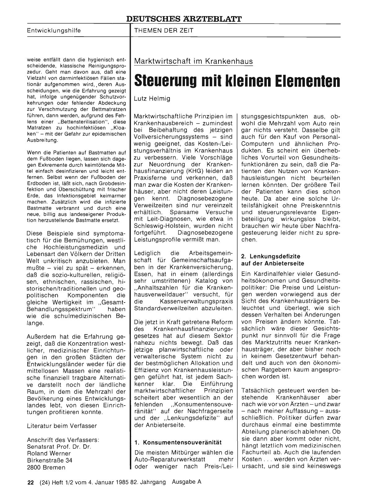 Vorschauseite 1: Marktwirtschaft im Krankenhaus: Steuerung mit kleinen Elementen