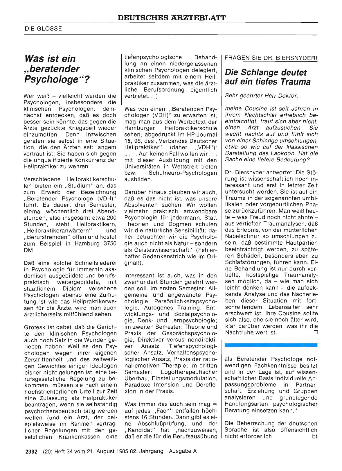 Vorschauseite 1: Was ist ein „beratender Psychologe“?