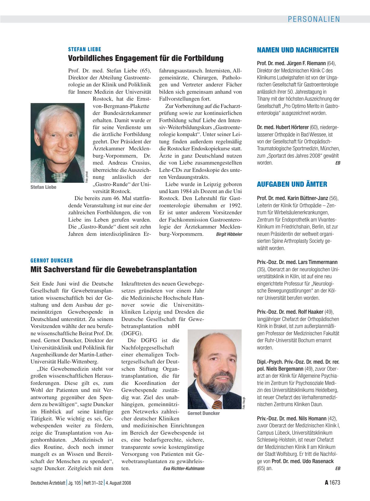 Vorschauseite 1: Namen und Nachrichten