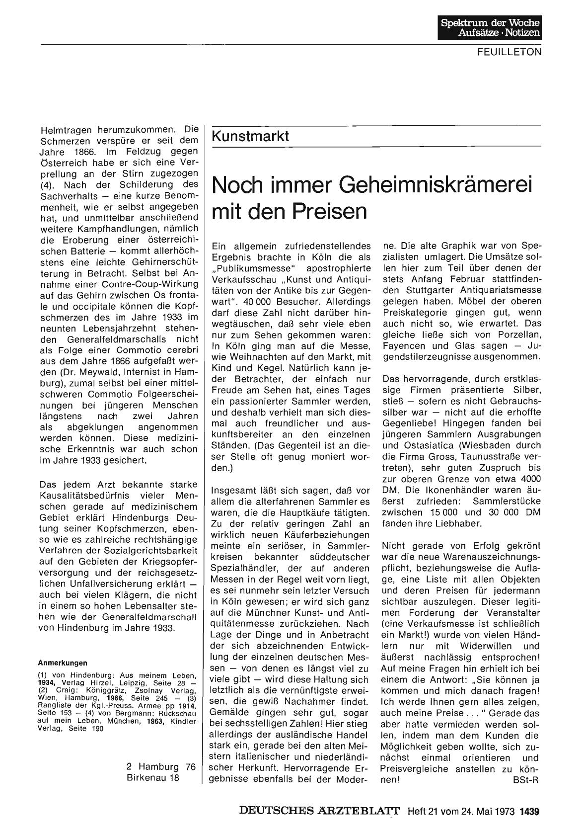 Vorschauseite 1: Noch immer Geheimniskrämerei mit den Preisen