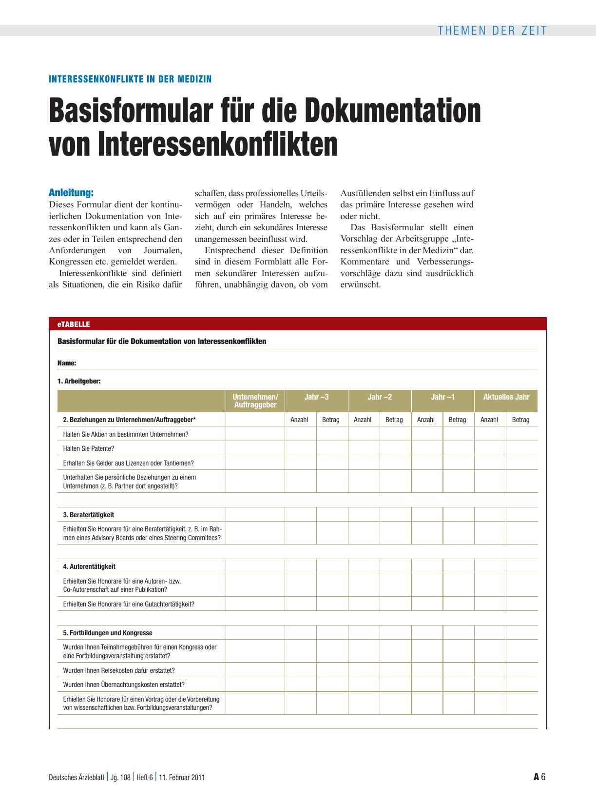 Vorschauseite 6: Interessenkonflikte in der Medizin: Mit Transparenz Vertrauen stärken