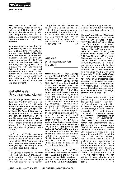 Vorschauseite 1: Aus der pharmazeutischen Industrie