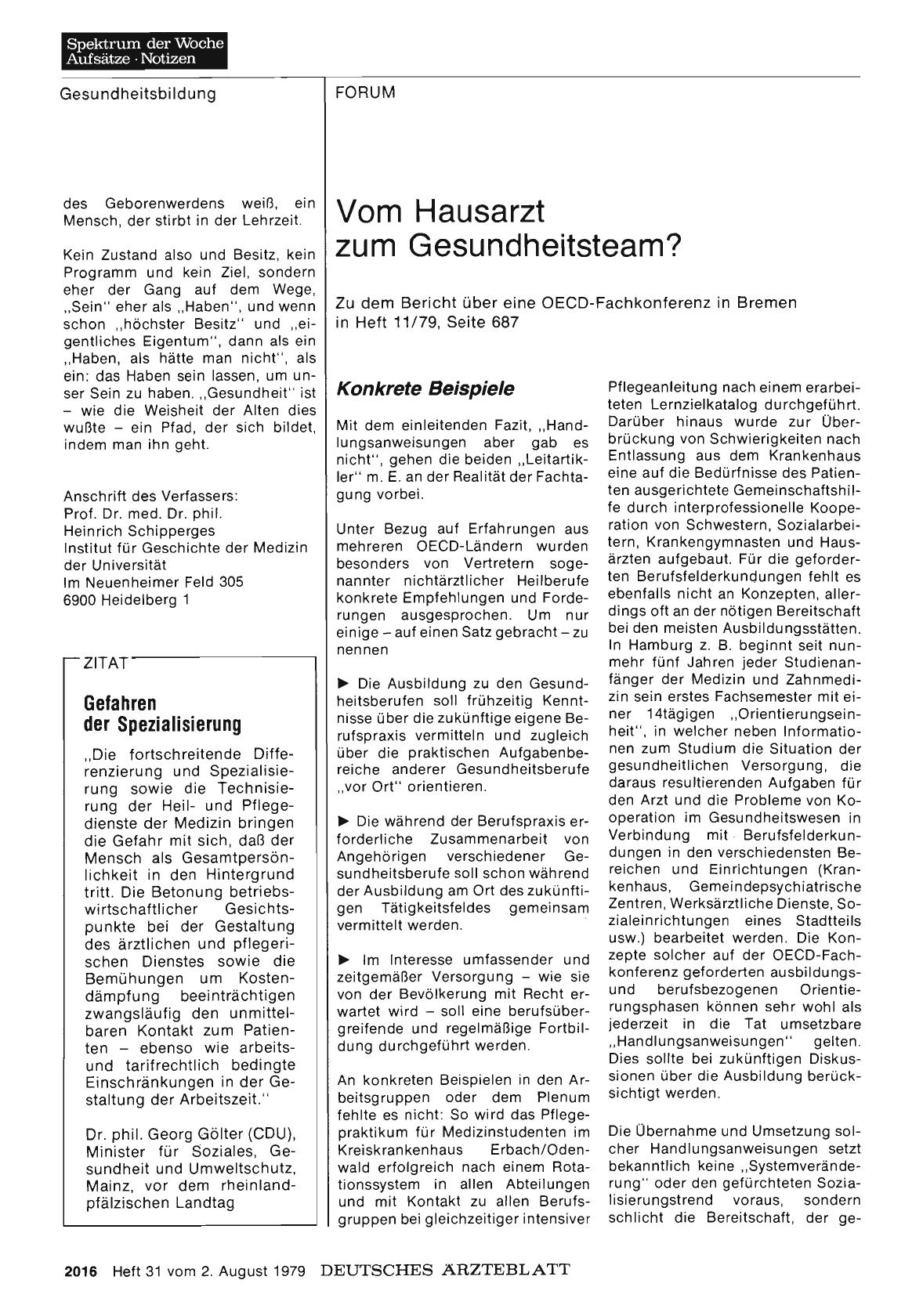Vorschauseite 1: Vom Hausarzt zum Gesundheitsteam?