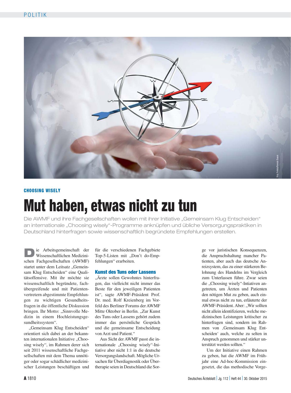 Vorschauseite 1: Choosing wisely: Mut haben, etwas nicht zu tun