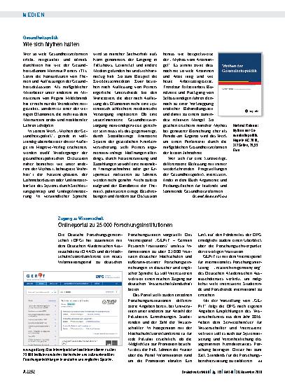 Vorschauseite 1: Zugang zu Wissenschaft: Onlineportal zu 25 000 Forschungsinstitutionen