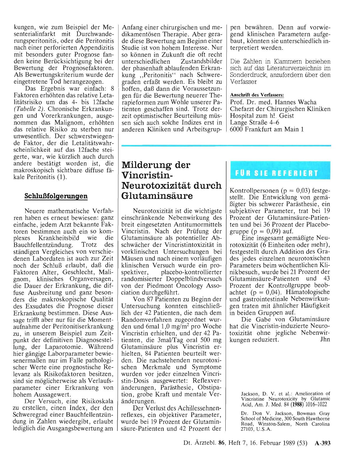Vorschauseite 1: Milderung der Vincristin-Neurotoxizität durch Glutaminsäure