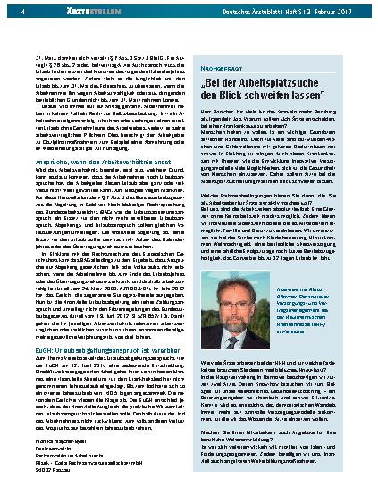 Vorschauseite 1: „Bei der Arbeitsplatzsuche den Blick schweifen lassen“
