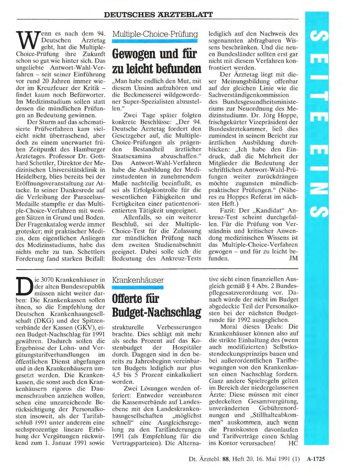 Vorschauseite 1: Krankenhäuser Offerte für Budget-Nachschlag