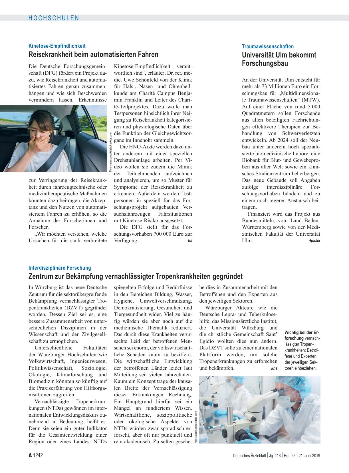 Vorschauseite 1: Kinetose-Empfindlichkeit: Reisekrankheit beim automatisierten Fahren