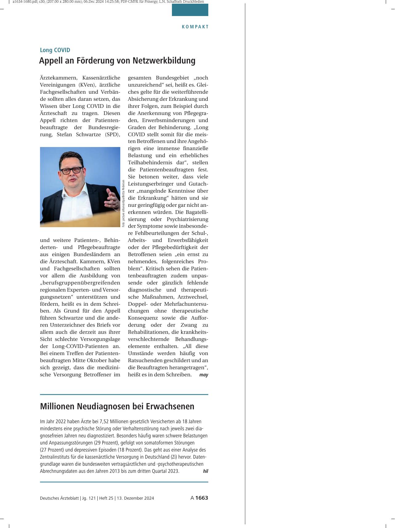Vorschauseite 1: Millionen Neudiagnosen bei Erwachsenen