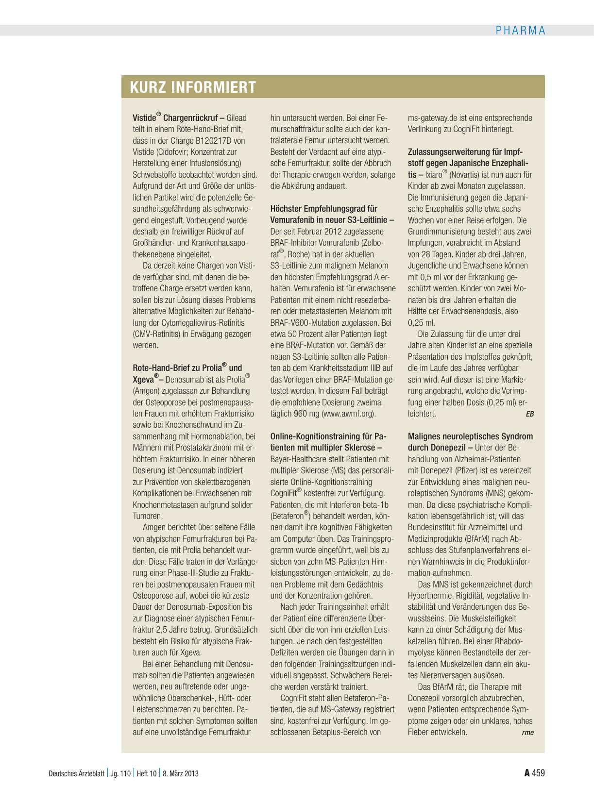 Vorschauseite 1: Kurz informiert