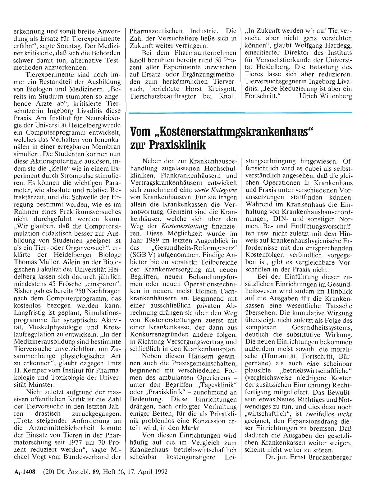 Vorschauseite 1: Vom „Kostenerstattungskrankenhaus“ zur Praxisklinik