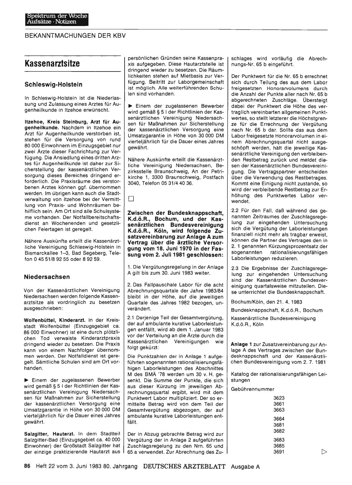 Vorschauseite 1: Kassenarztsitze