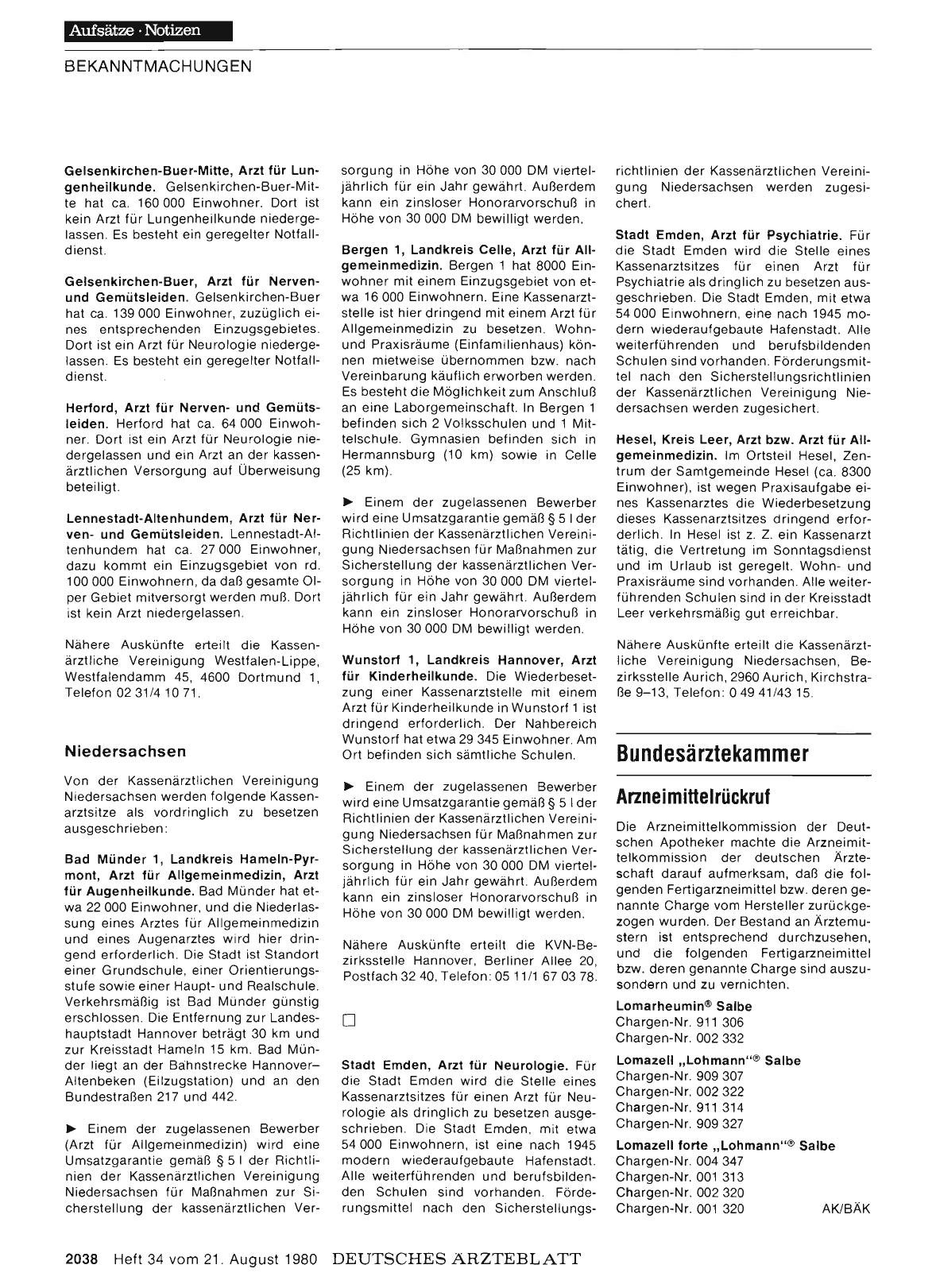 Vorschauseite 1: Bundesärztekammer