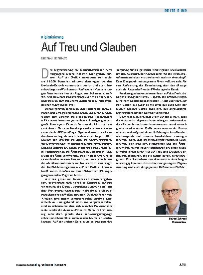 Vorschauseite 1: Digitalisierung: Auf Treu und Glauben
