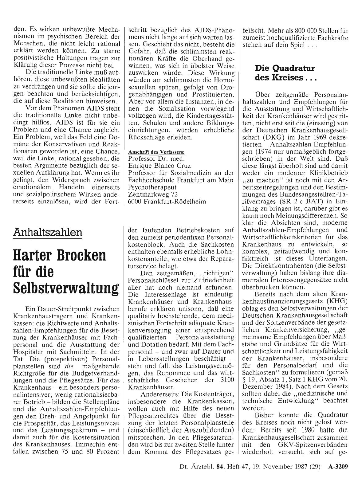 Vorschauseite 1: Anhaltszahlen: Harter Brocken für die Selbstverwaltung