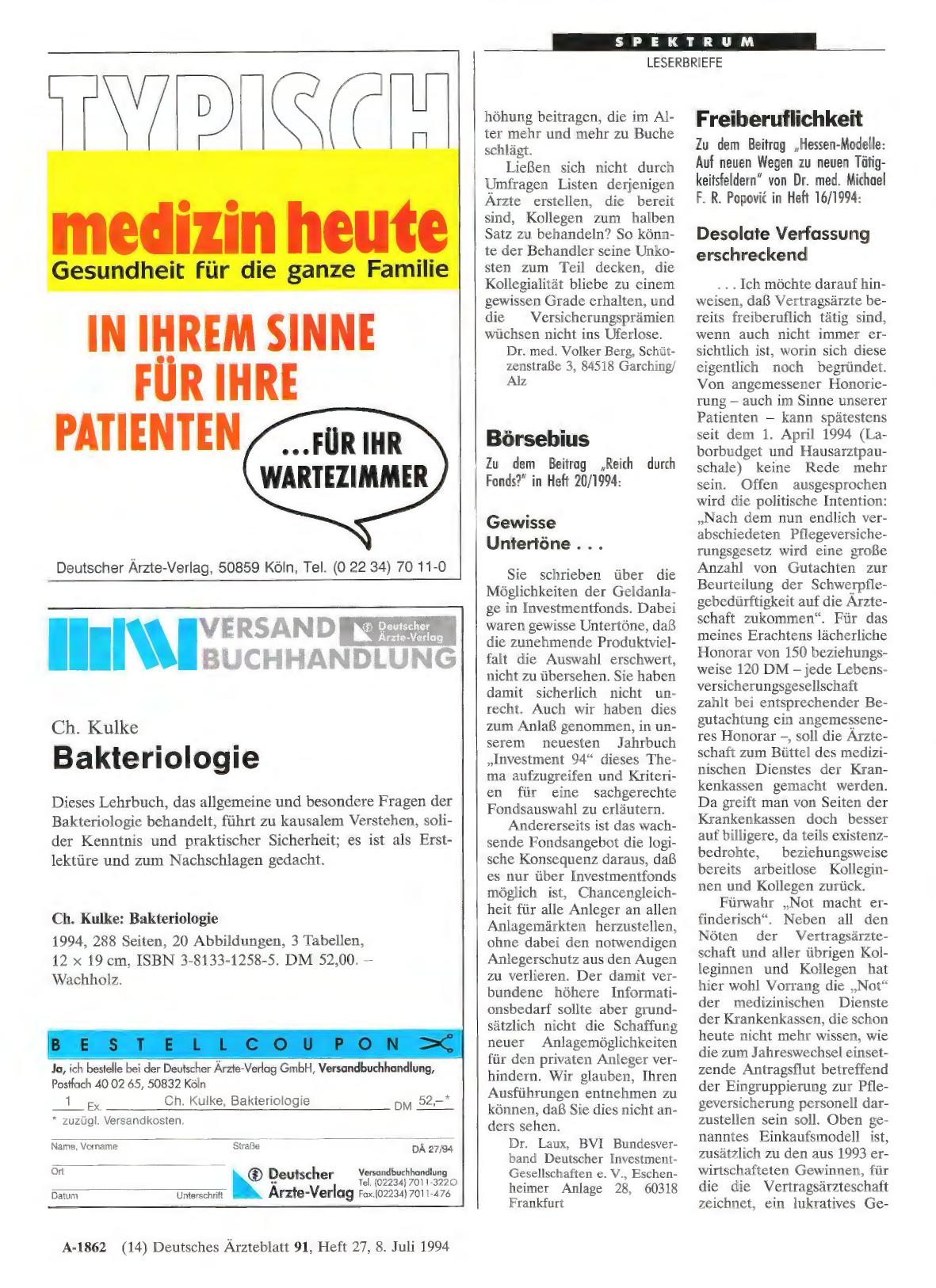Vorschauseite 1: Börsebius: Gewisse Untertöne. ..